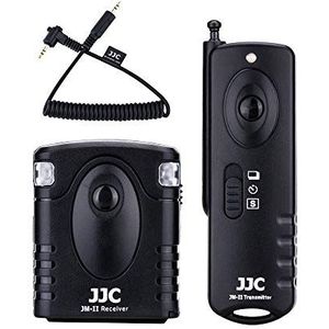 JJC Draadloze afstandsbediening voor Olympus OM-D E-M5 Mark III E-M1 Mark II Mark III E-M1X spiegelloze camera (30 meter, 433 mHz) - compatibel met originele Olympus RM-CB2 kabelschakelaar op afstand