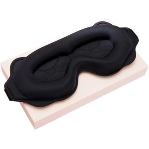 3D slaapmasker, slaaphulp, blinddoek, blokkeer licht, draagbaar, zacht, traagschuim, gezichtsmasker, oogschaduw, comfort, driedimensionaal ontwerp (zwart)