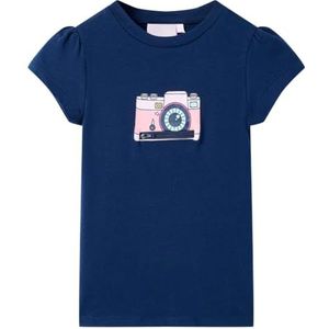 Meisjes T-shirt marineblauw 116