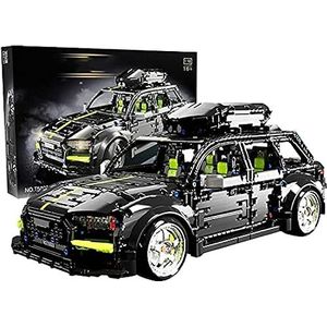 Tirff Technik raceauto voor Audi RS6, 1/10 2896 klembouwstenen, techniek sportwagen, MOC racewagen bouwset, technische auto modelbouwset, constructiespeelgoed compatibel met Lego Technic