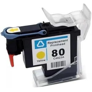 For H-*0P 80 printkop C4820A C4821A C4822A C4823A HP80 printkop for D-signjet 1050 1055 1055cm 1050c Plus printer (zwart-wit CMY)(1PC - Yellow)