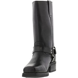 Woodland Heren hoge Harley Western harnas lederen laarzen, Zwart, 40.5 EU