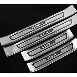 Auto Instaplijsten - Roestvrij Staal - Voor Mazda CX 5 CX5 2017-2023 - Antislip