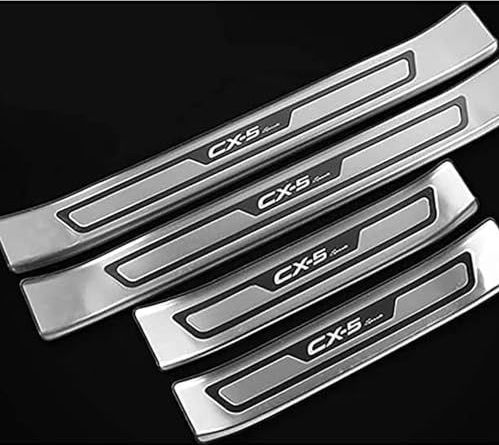 Auto Instaplijsten - Roestvrij Staal - Voor Mazda CX 5 CX5 2017-2023 - Antislip