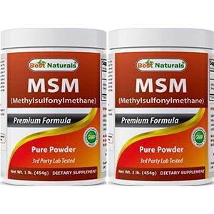 Best Naturals 100% puur MSM-poeder, 1 pond (1 pond (2 stuks)