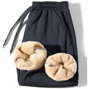 Fleece-joggingbroek For Heren Met Zak, Fleece Gevoerde Broek, Joggingbroek, Warme Thermische Joggingbroek(Blue,4XL)