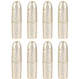 AUEAR, Lege lippenbalsem lippenstift tubes container kogelvorm voor lippenstift lippenbalsem doe-het-zelf, goud, 8 stuks (verpakking van 1)