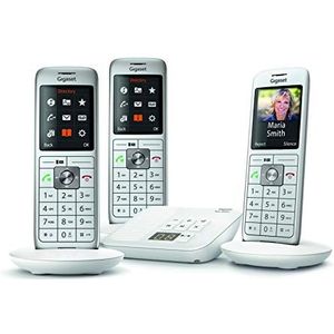 Gigaset CL660A Trio Draadloze Vaste Telefoon Met Antwoordapparaat, Wit, Set Van 3