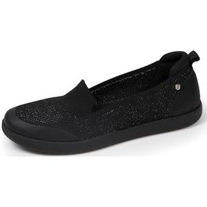 Isotoner Ballerina's voor dames, slip on, zacht en licht, Zwart Lurex, 37 EU