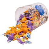 duvoplus, Pluche ster, mix 60 stuks = 1 tube violet/oranje, speelgoed, paars/oranje, kat