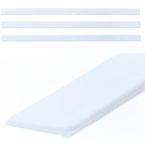 cocofy Rubberen liptrekker, 45 cm breed, op maat te snijden, 3 stuks, licht glijdend | extra dik, hoogwaardige siliconen, vervangende lip douchewisser, siliconen wit, 3 stuks