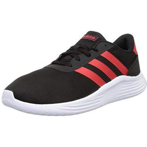 adidas Lite Racer 2.0 Hardloopschoenen voor heren, Core Black Vivid Red FTWR White, 42 2/3 EU