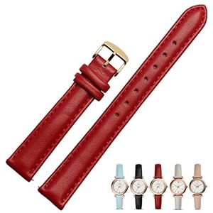 INEOUT 14mm 16mm lederen horlogeband armband compatibel met fossiel ES4529 ES4502 ES5068 ES4534 ES5017 Lederen bandaccessoires for dames (Color : Red gold, Size : 15mm)