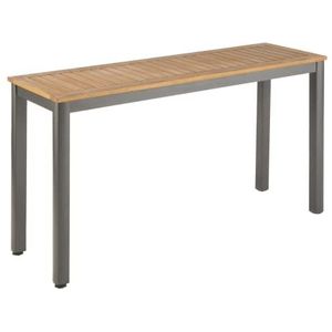 NATERIAL - Tuintafel ORIS - balkontafel - 137 x 43 x 74 cm - aluminium - eucalyptus FSC - houten tafel - balkonmeubels - terrastafel