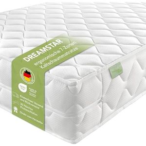 Dreamstar Ergo Flex XXL Duo I Koudschuimmatras met 7 zones, 22 cm hoog, Öko-Tex gecertificeerd, hardheidsgraad 2 en 3, 120 x 200 cm