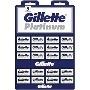 7 Oclock 100 Gillette Platinum Blue Seguridad Rugfolie Hojas van Afeitar, 20 x 5