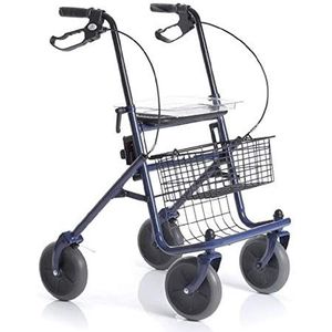 Mopedia Rollators, inklapbaar, van gelakt staal, 4 wielen Blauw