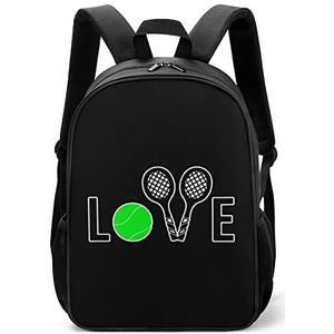 LIEFDE Tennisbal Lichtgewicht Rugzak Reizen Laptop Tas Casual Dagrugzak voor Mannen Vrouwen