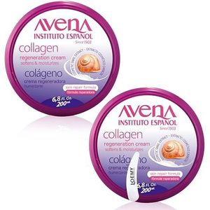 Instituto Español Regenererende Collageencrème met Slakkenslijm, Hydraterende lichaamscrème voor dames en heren, Voedende behandeling en elasticiteit voor droge, Gebarsten huid, set 400ml