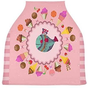 Roze vis Baby Autostoelhoes Luifel Stretchy Verpleging Covers Ademend Winddicht Winter Sjaal voor Baby Borstvoeding Jongens Meisjes