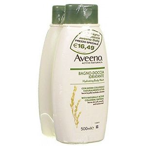 Aveeno Vochtinbrengende douche met natuurlijke colloïdehaver, 2 x 500 ml