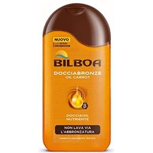 Bilboa, Voedende douche, shampoo met wortelolie voor lichaam en haar, hydrateert de huid en verwijdert de bruining niet, dermatologisch getest, 250 ml fles