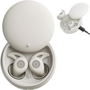 Novonell Snooze Pods Pro met ANC, Snoozepods Pro slaaphoofdtelefoon, Bluetooth slaaphoofdtelefoon, Draadloze slaappods, Anti-snurk hoofdtelefoon for zijslapers, Mini Bluetooth(White)