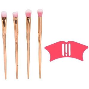 Neuscontour-Eyeliner-stencils, 4in1 Siliconen Multifunctioneel Oogmake-uphulpmiddel voor Neusschaduw Markeerstift Gevleugelde Eyeliner Liplijn Wimper, Eyeliner-sjabloon met Penseel