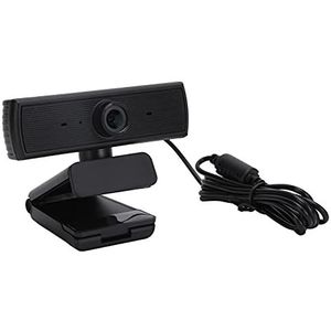 Lazimin 1080P Webcam, 2MP Handmatige Focus USB-computercamera, Ingebouwde Microfoon, Plug and Play, Gebruikt in Videoconferenties, Online Onderwijs, Live Uitzending