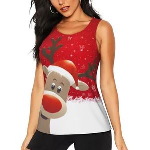 Workout tanktops voor vrouwen Kerstmis - Slim Fit Crew Neck Vest Top Sport Running T-Shirt Mouwloze Tank Top Zomer Atletische Yoga Vesten, 3 D, S