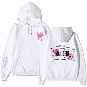 EAPHROWER Kpop Stray Kids Merch Hoodies Maxident Lange Mouw Trui Top Sweatshirts Jumper Tops Sportkleding voor Mens Womens Bang Chan Changbin Hyunjin Felix Seungmin Jeongin Jisung Minho, Wit, M