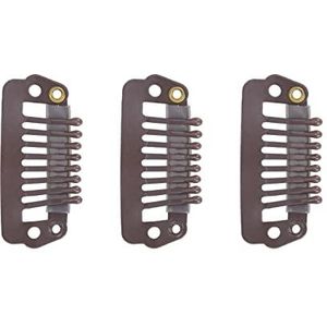 Snap Camouflage Clips, Gemakkelijk Schoon Te Maken Verschillende Toepassingen van Kleine Haarverlenging Snap Clips voor Kapsalon voor Vrouwen (Donker bruin)