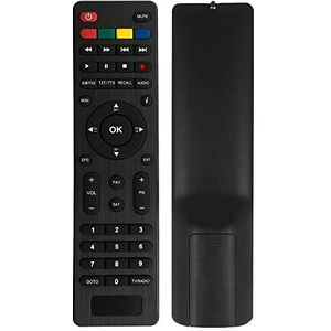 Leyf Universele 9-in-1 compatibele afstandsbediening voor DVB-T TNT-ontvanger - Redline, HD Line, Geant, Tiger, Sky, Drake, Servimat, Istar, Samsat, Trumax, Dynavision, Head, Echosonic, Regular, zwart