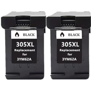 Inktcartridge for DeskJet 2710 2720 4110 4120 4130 ENVY 6010 6020 6030 6420(2Pack BK)