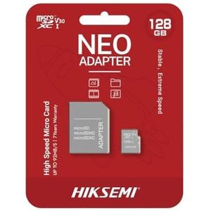 Hikstorage 128GB Micro SD Kaart Met Adapter KSA Versie met KSA 7 Jaar Garantie Ondersteuning