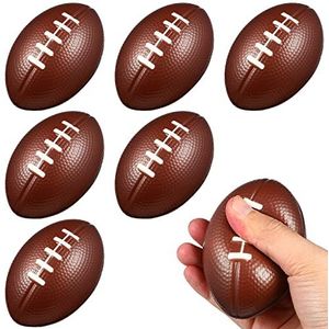 BESTOYARD Voetbal stressballen Relax Balls schuim Super Bowl Toy Balls 6 stuks willekeurige kleuren