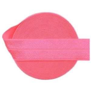 Omvouwbare elastische FOE 3/4"" 20 mm glanzend satijn spandex band singels tape hoofdband ondergoed jurk naaien trim 2 5 10 yard-neon roze-20mm-10 yards