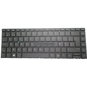 Laptoptoetsenbord voor HP EliteBook 1040 G4 zwart met achtergrondverlichting voor België BE/RO Roemeens/Duits GR/Thailand TI/Sloveens SL(Belgium BE)