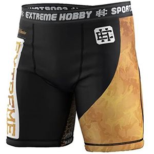 Exterme Hobby Vale Tudo Heren Shorts, Ondergoed, Gym Shorts Model: Golden Warrior, Kleur: Zwart, Zwart, 3XL
