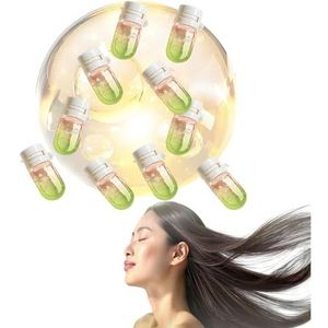 10 stuks parfum en haarolie, 2-in-1 avocadovoeding for pluizig haar, mini-haarparfumolie for vrouwen, langdurig for het herstellen van droog, pluizig en beschadigd haar(Fresh fruit and fruit)