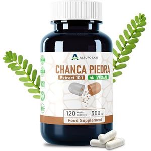 Alzuro Labs Chanca Piedra | 5.000 mg equivalent (500 mg 10:1 extract) | 120 veganistische capsules | 4 maanden voorraad | laboratoriumgetest GMP-gecertificeerd voedingssupplement