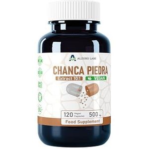 Alzuro Labs Chanca Piedra | 5.000 mg equivalent (500 mg 10:1 extract) | 120 veganistische capsules | 4 maanden voorraad | laboratoriumgetest GMP-gecertificeerd voedingssupplement