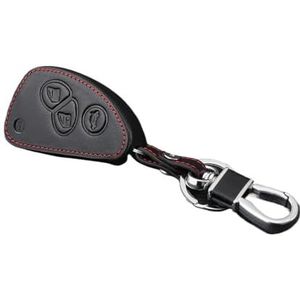 Sleutelbehuizing 3-knops Echt Lederen Auto-afstandsbediening Sleutelbehuizing Voor Alfa Romeo 147 166 156 JTD TS GT Sleutelbehuizing Beschermer Autosleutelhoesje