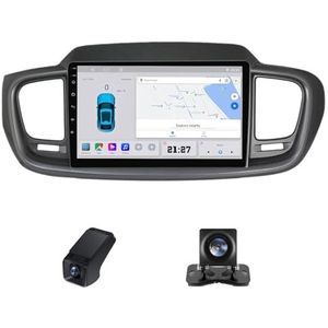 Autoradio 2 Din Bluetooth met Carplay en Android Auto,geldt voor Kia Sorento 3 2014-2017 10 inch met touchscreen stereo auto ondersteunt GPS stuurbediening Achteruitrijcamera(NF-2)
