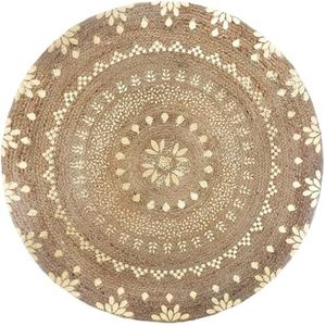 Atmosphera Vloerkleed - Jute - Goud - Rond - 115cm