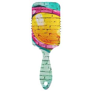 FANTAZIO Spray Paint Styling Brush Haarborstel Geweldig voor het rechttrekken, gladmaken, Top Detangling Brush Statisch-vrij