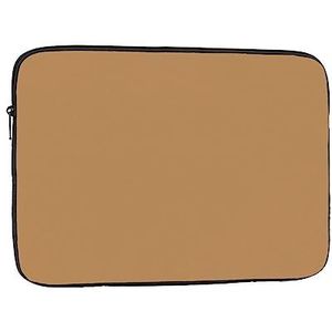 Effen kleur bruine laptoptas, duurzame schokbestendige hoes, draagbare draagbare laptoptas voor 13 inch laptop.