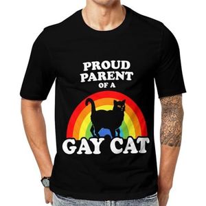 Proud Parent Of A Gay Cat heren korte mouw grafisch T-shirt ronde hals print casual tee tops 5XL