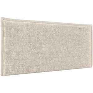 DHOME Hoofdeinde van natuurlijk linnen, glad, met trim, gevoerd, voor slaapkamer, modern, top trending (natuur, 95 cm (bedden van 80/90))