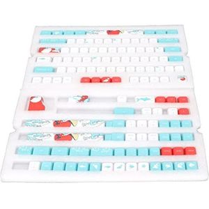 128 Keycaps, Cartoon Whale PBT Keycaps Premium PBT voor Computer